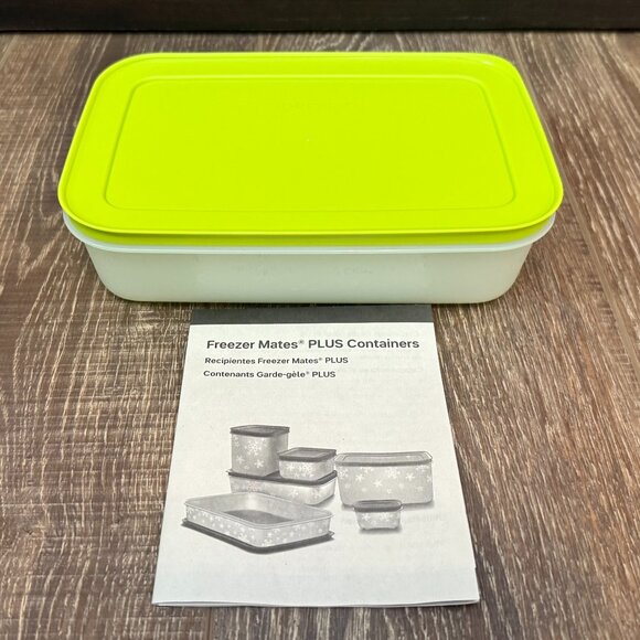 Tupperware Freezer Mates Plus Shallow Medium Container - Picture 1 of 16